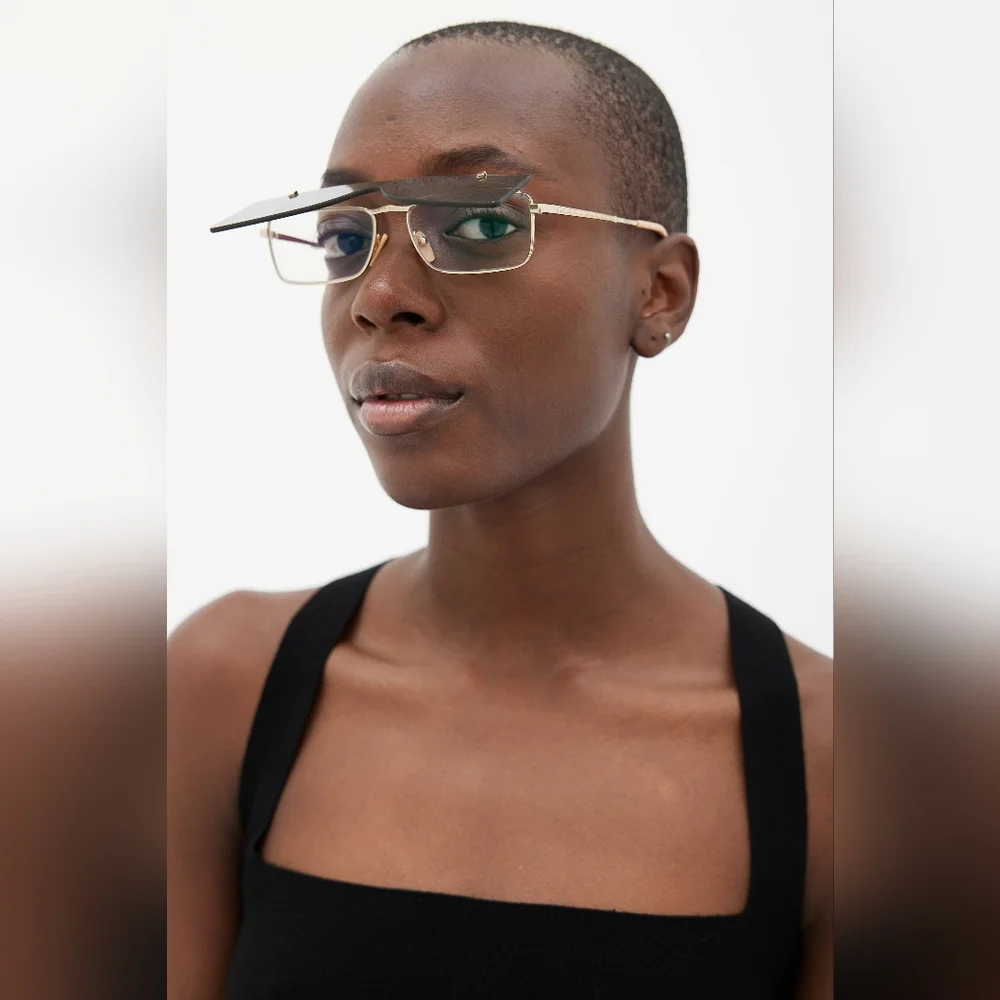 - New - 💯 Original GUCCI FLIPPING Rectangular Sunglasses / EYEGLASSES  GG0 - Picture 10 of 17